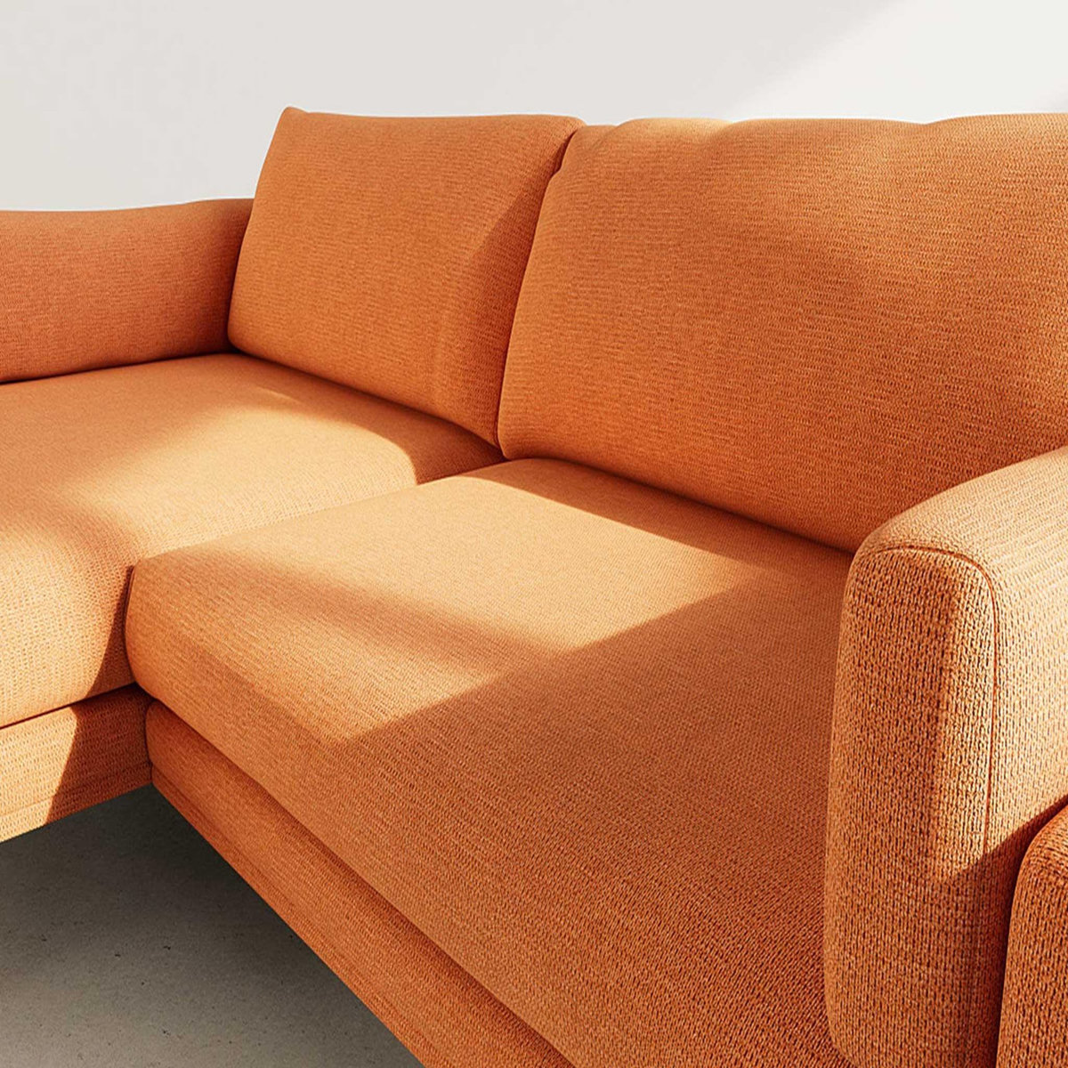 LISA DESIGN Carlos - canapé d'angle gauche 4 places ultra moelleux en tissu texturé