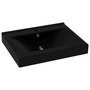 Voir la diapositive 2 : VIDAXL Lavabo avec trou de robinet Noir mat 60x46 cm Ceramique
