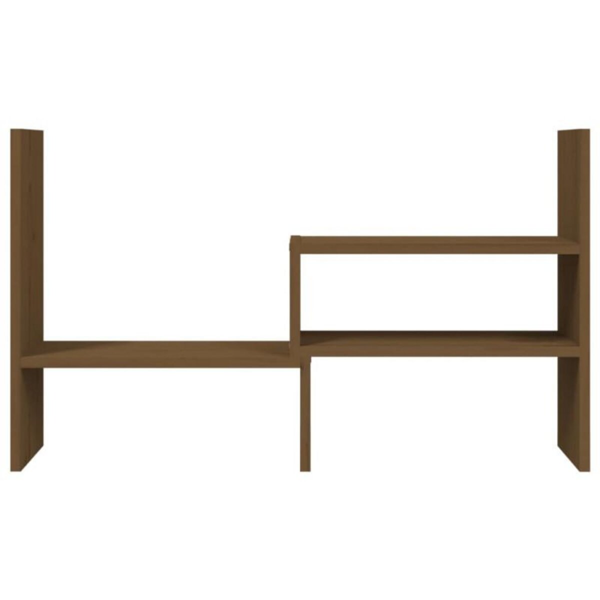 VIDAXL Support de moniteur Marron miel (39 72)x17x43 cm Bois de pin