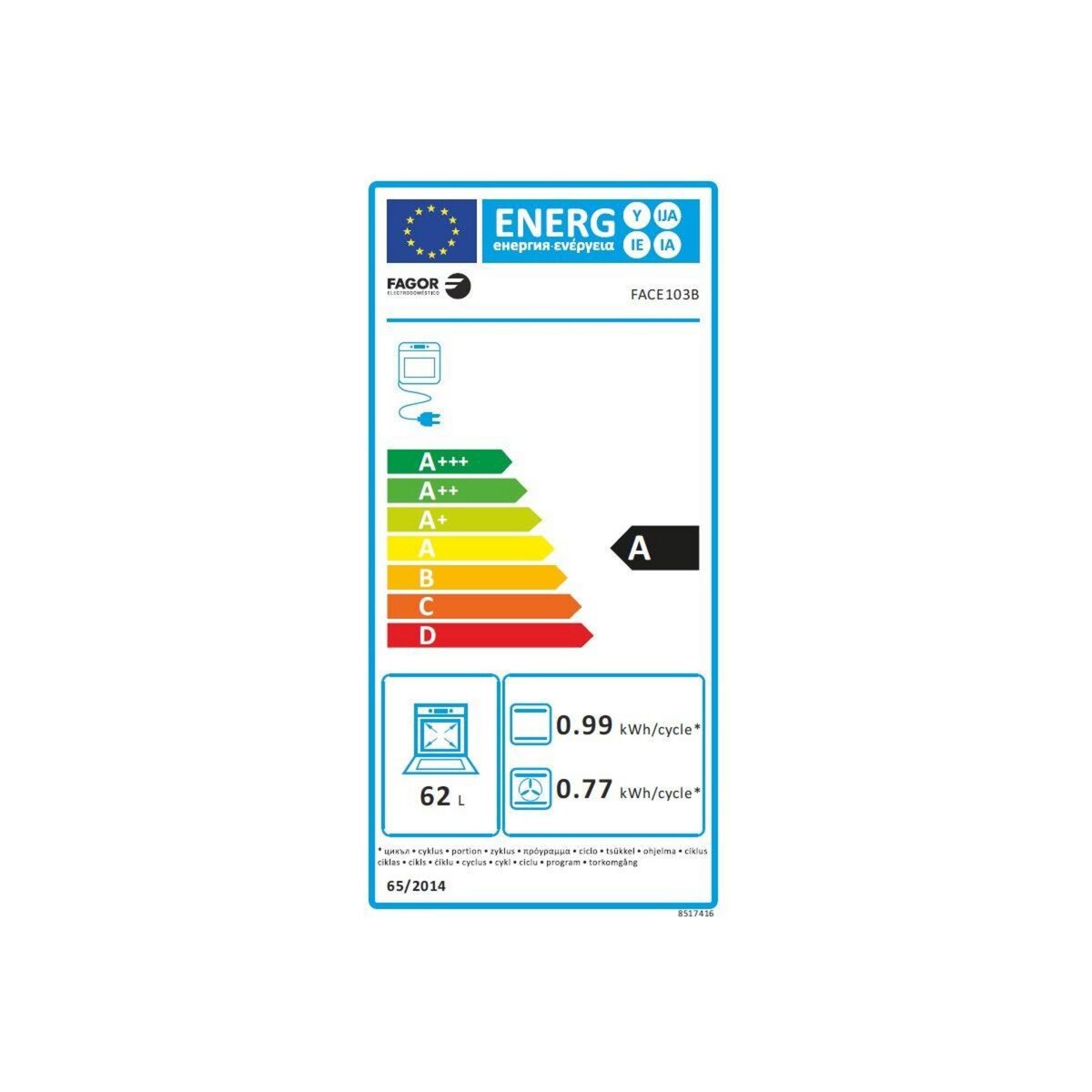 Fagor Cuisinière électrique FACE103B