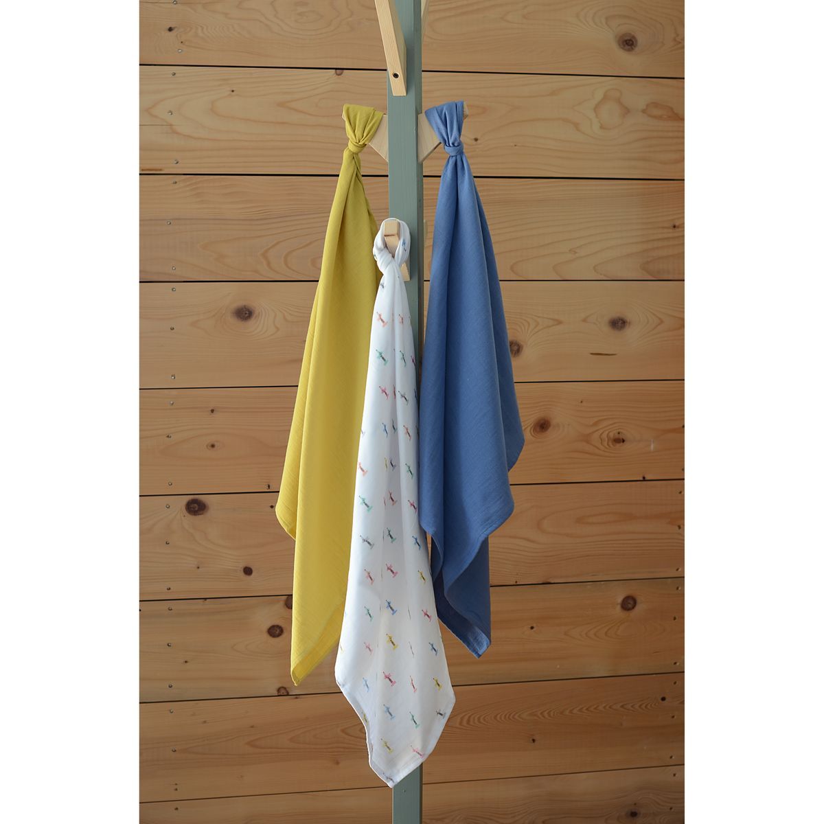 BEABA Boite de 3 Langes en coton bio Teckel