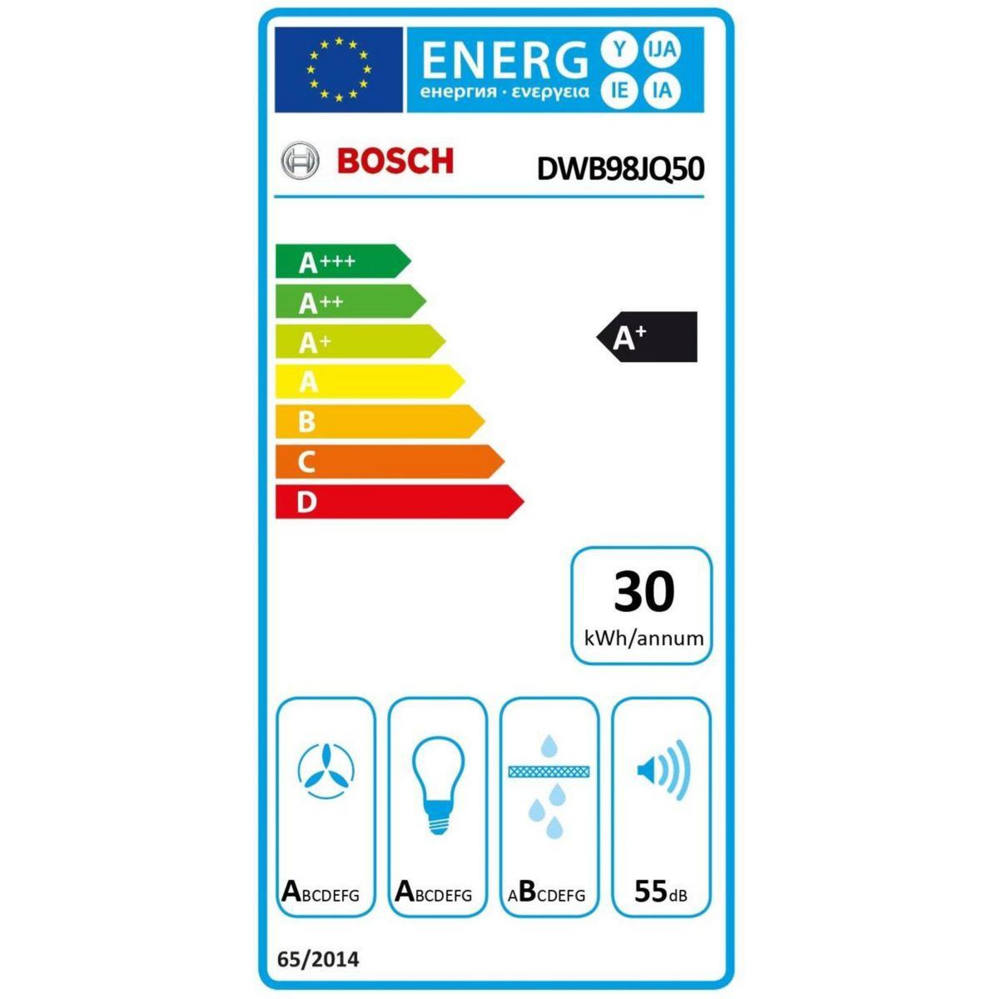 Voir la diapositive 6 : BOSCH Hotte décorative murale DWB98JQ50, Série 6, Capteur PerfectAir