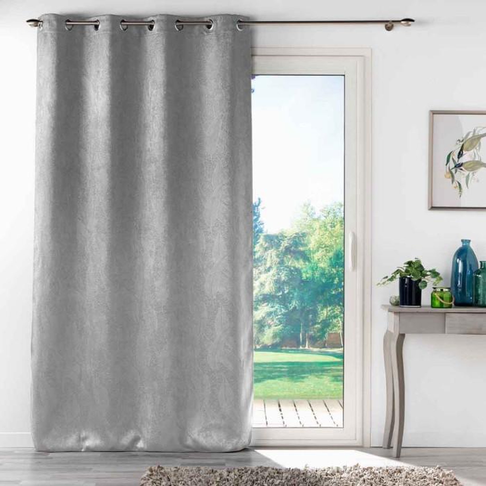 Voir la diapositive 4 : Paris Prix Rideau Occultant  Mélodie  135x280cm Gris