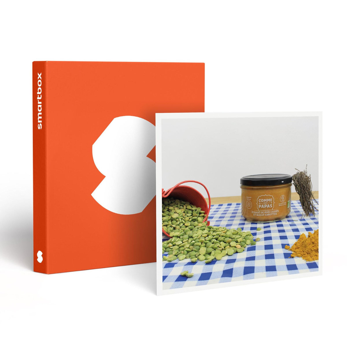 Smartbox Sélection de pots gourmets pour bébé avec glacière et tétine moustache - Coffret Cadeau Gastronomie