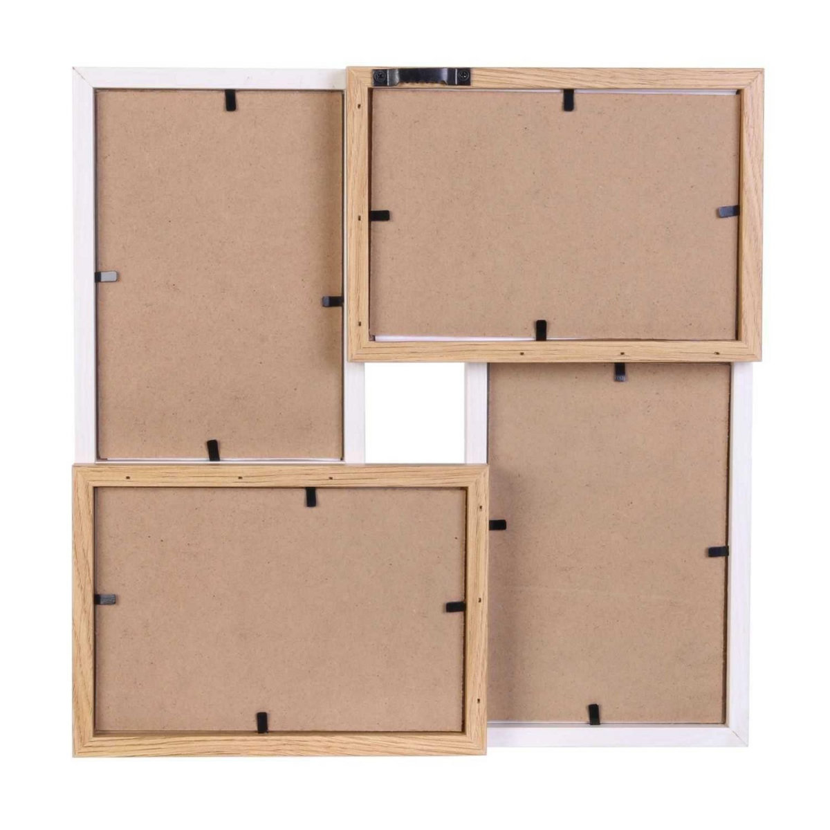 The Home Deco Factory Pêle-mêle en bois scandinave Home Factory - 4 Photos - Blanc