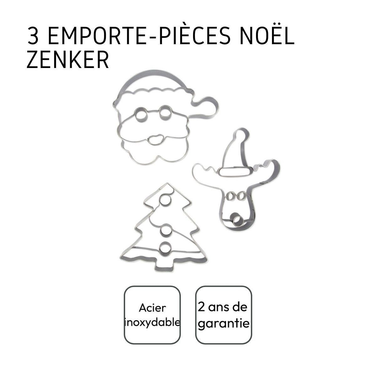 ZENKER Set de 3 emporte-pièces de Noël Zenker Emporte-pièces