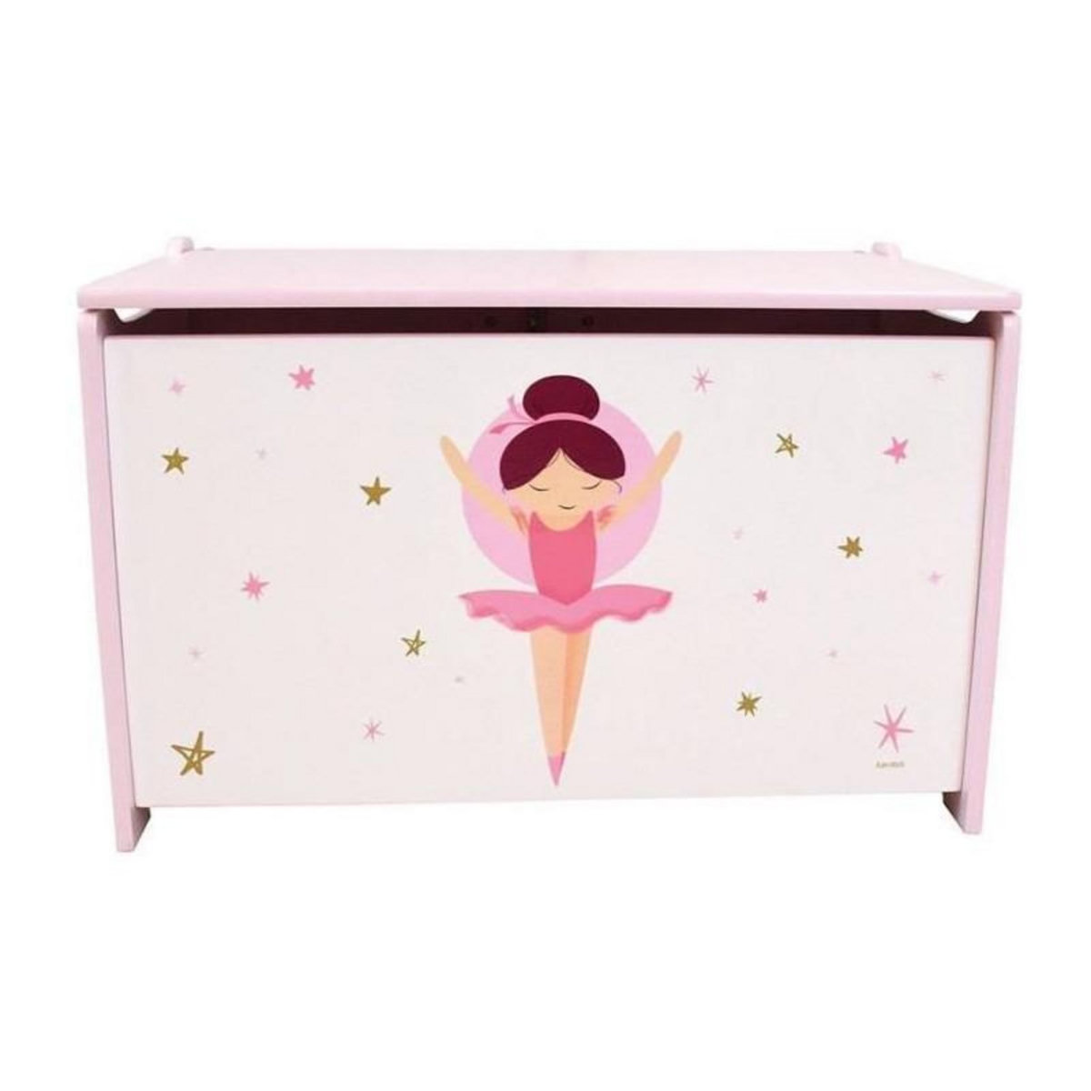 Fun House Coffret a jouets en bois - Danseuse Ballerine - FUN HOUSE - H.40 x L.58 x P.36 cm