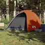 Voir la diapositive 3 : VIDAXL Tente de camping a dome 4 personnes gris et orange impermeable