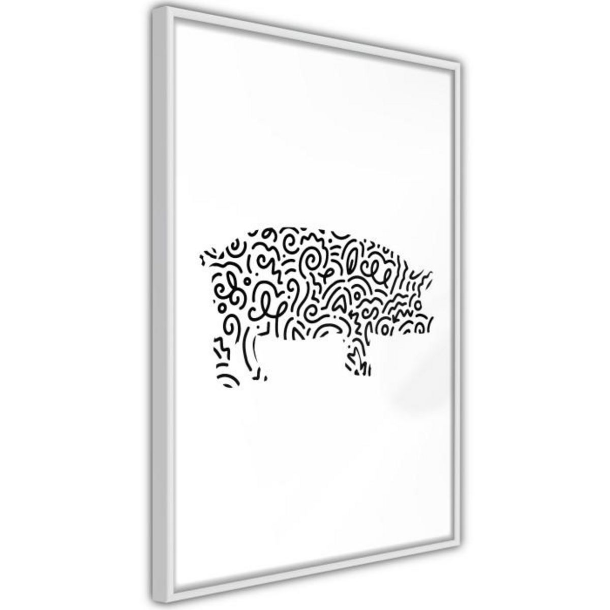 Paris Prix Affiche Murale Encadrée  Curly Pig