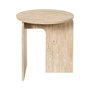 Voir la diapositive 5 : The Home Deco Factory Table d'appoint ronde effet travertin PIETRA - D.45 cm - Beige