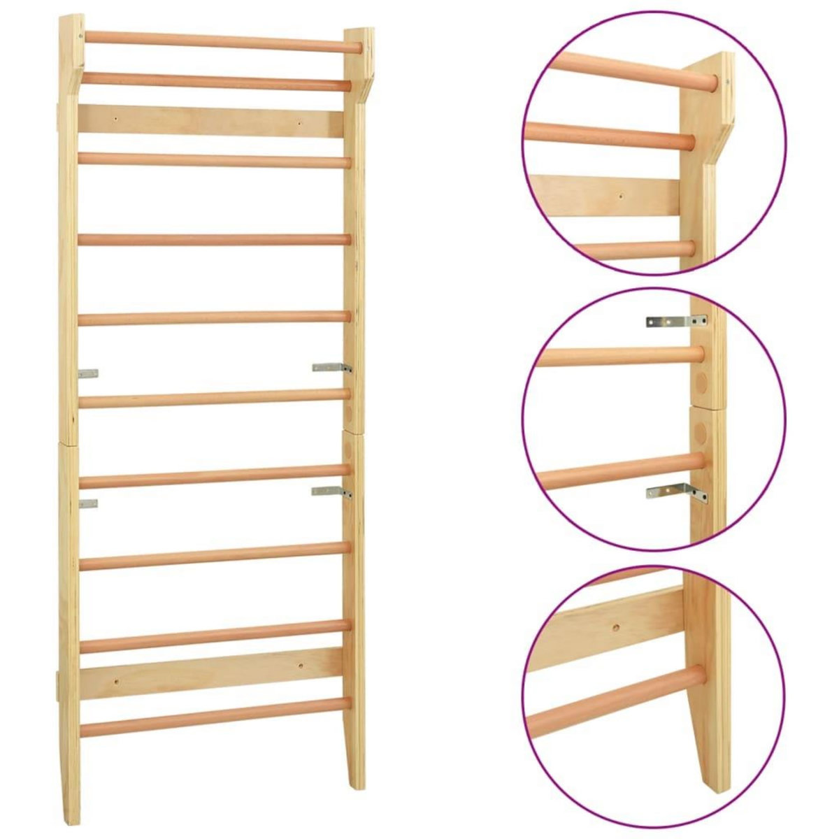 VIDAXL Barre murale 80 x 15,8 x 195 cm Bois