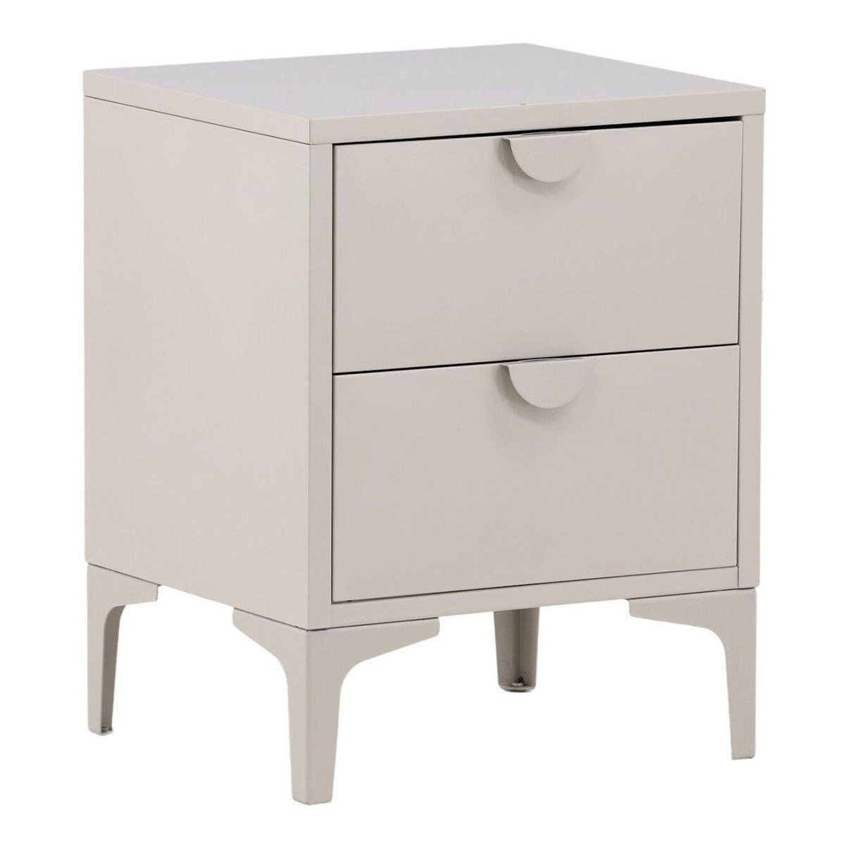 Paris Prix Table de Chevet 2 Tiroirs  Piring  60cm Beige