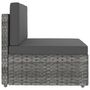 Voir la diapositive 5 : VIDAXL Salon de jardin 4 pcs Resine tressee Gris