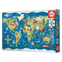 Voir la diapositive 3 : EDUCA Educa puzzles 200 pieces mappemonde
