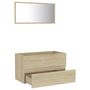 Voir la diapositive 3 : VIDAXL Ensemble de meubles de salle de bain 2 pcs chene sonoma