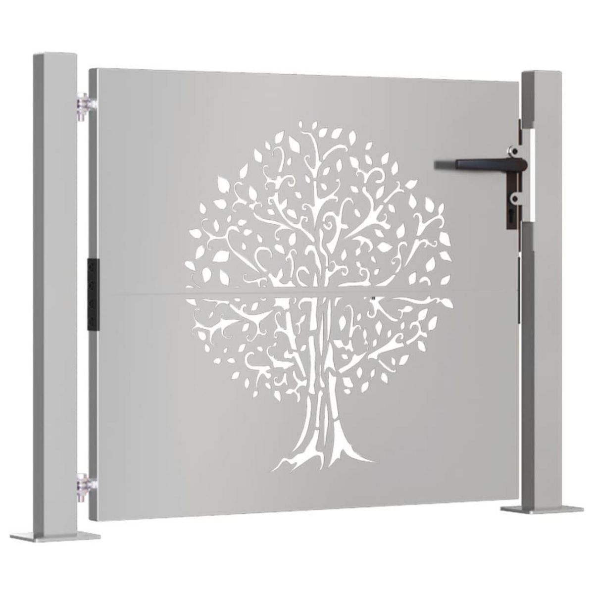 VIDAXL Portail de jardin 105x80 cm acier corten conception de l'arbre