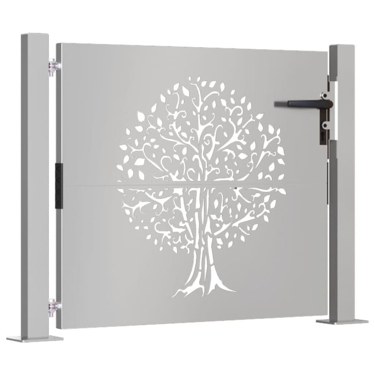 VIDAXL Portail de jardin 105x80 cm acier corten conception de l'arbre