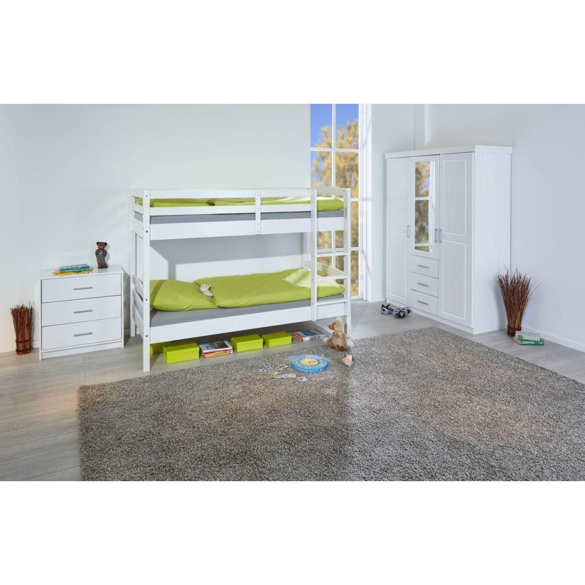 Lit supersposé  en bois massif 90 x 200cm RICK