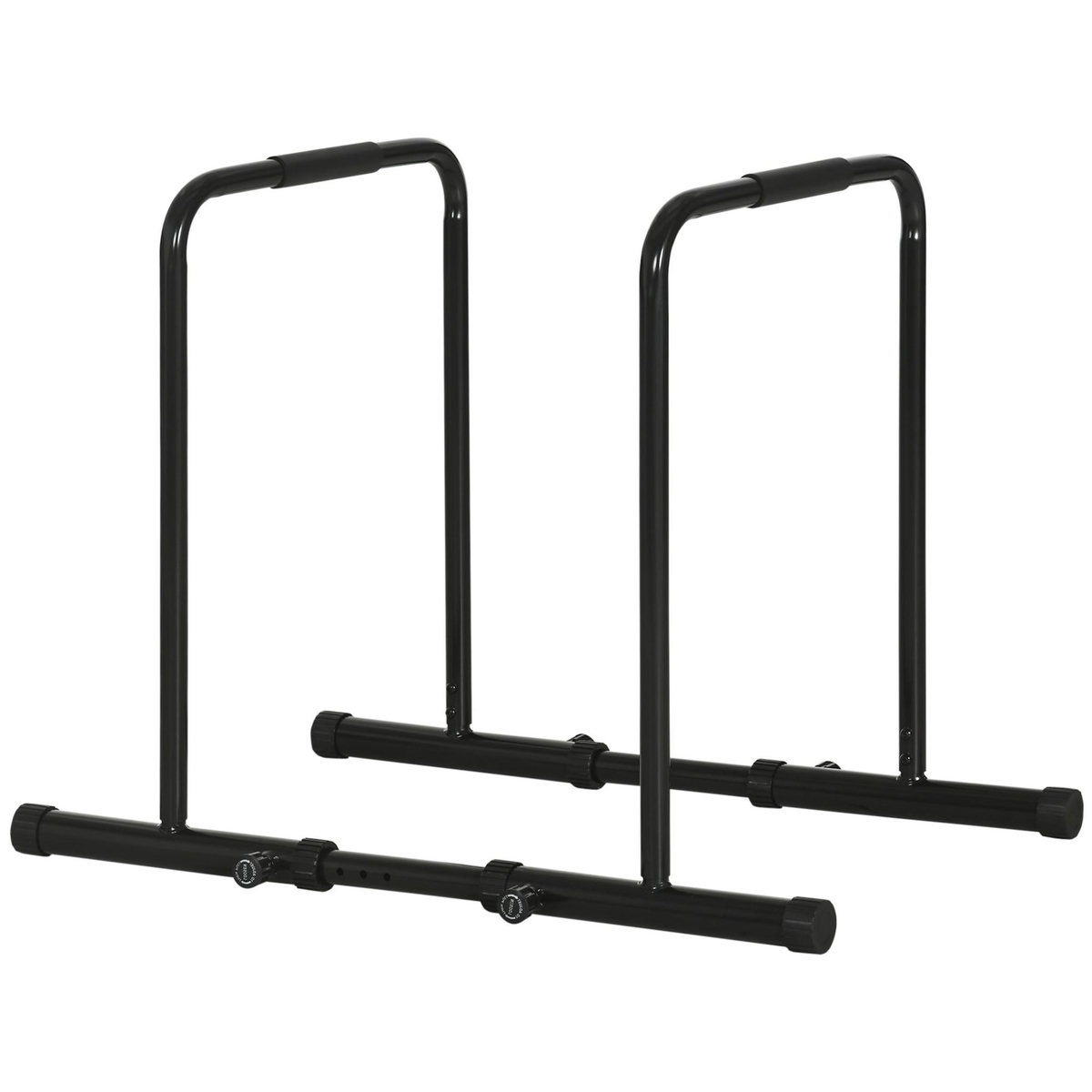HOMCOM Barres à dips réglables - acier - 102x65x90cm - noir