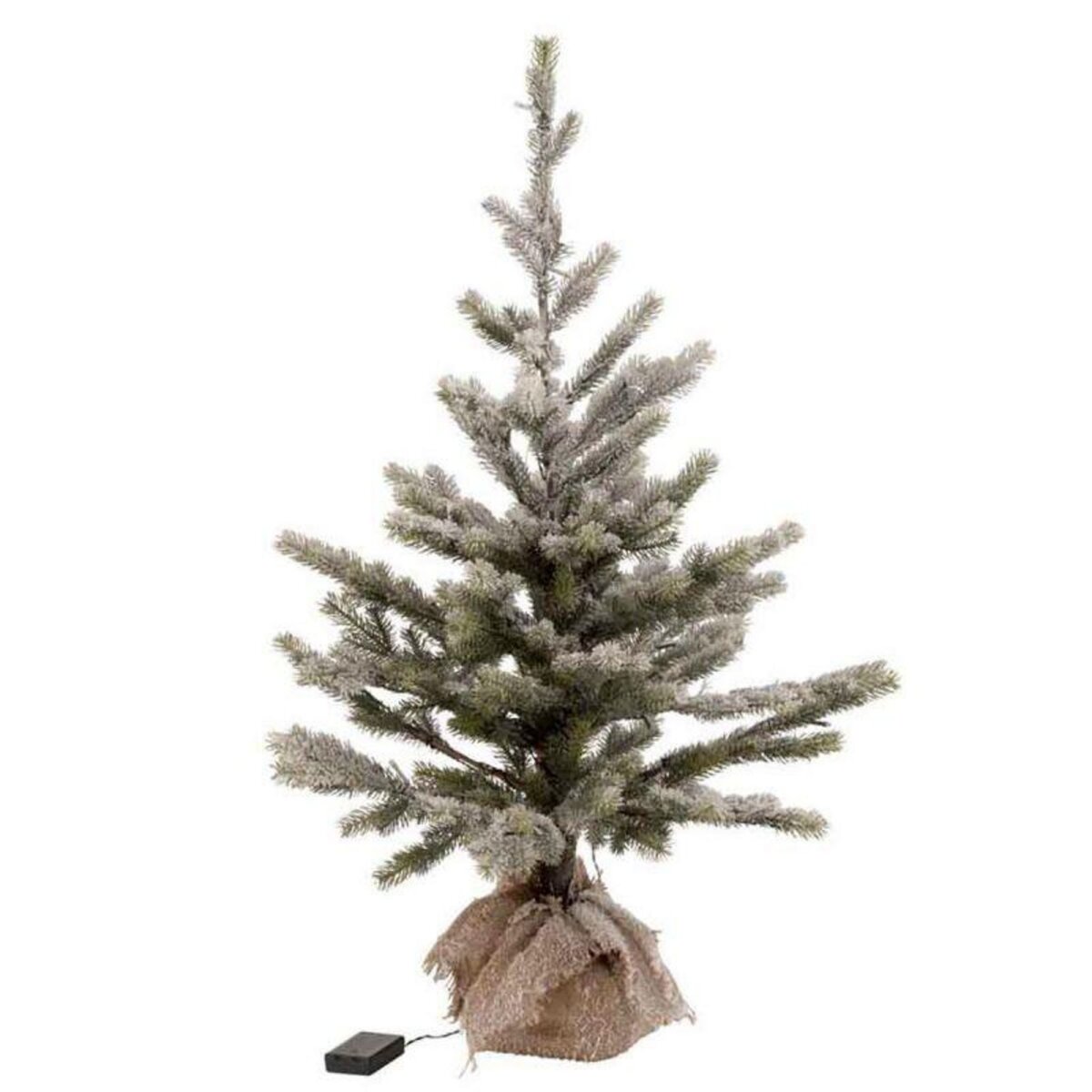 Paris Prix Sapin de Noël Déco Led Enneigé 70cm Vert pas cher Auchan.fr