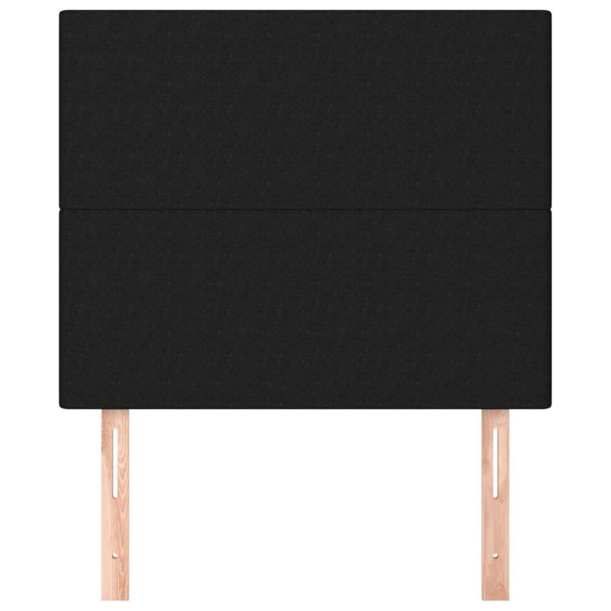 VIDAXL Tetes de lit 2 pcs Noir 100x5x78/88 cm Tissu