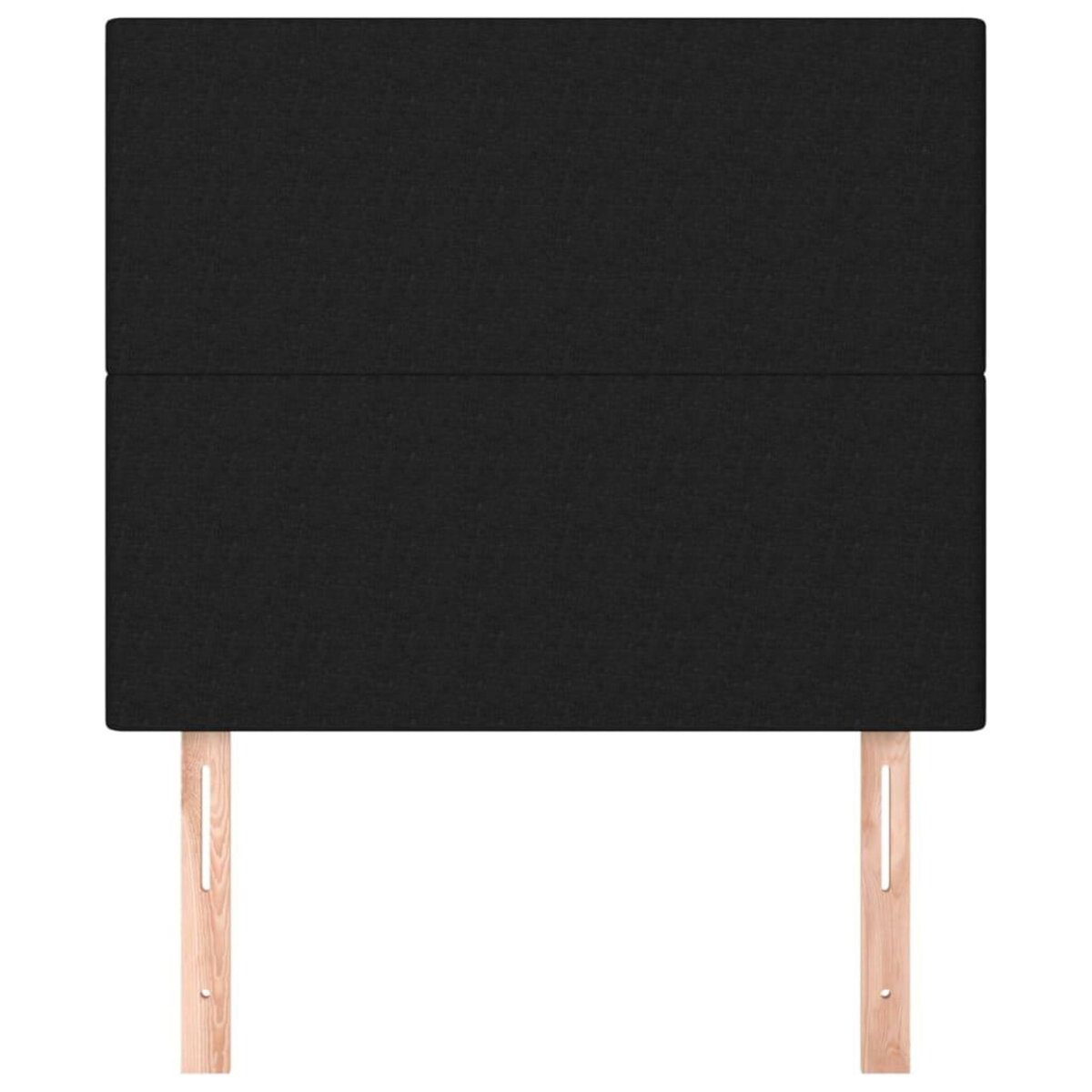 VIDAXL Tetes de lit 2 pcs Noir 100x5x78/88 cm Tissu