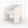 Voir la diapositive 4 : Rendez vous déco Fauteuil en tissu texturé crème-Nelia