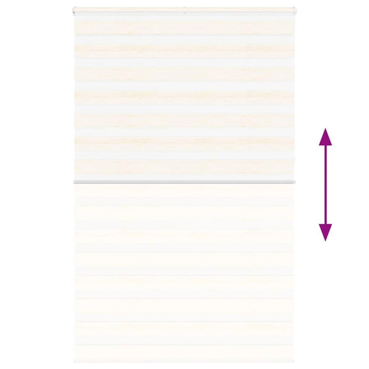 VIDAXL Store zebre beige marbre largeur du tissu 135,9 cm polyester