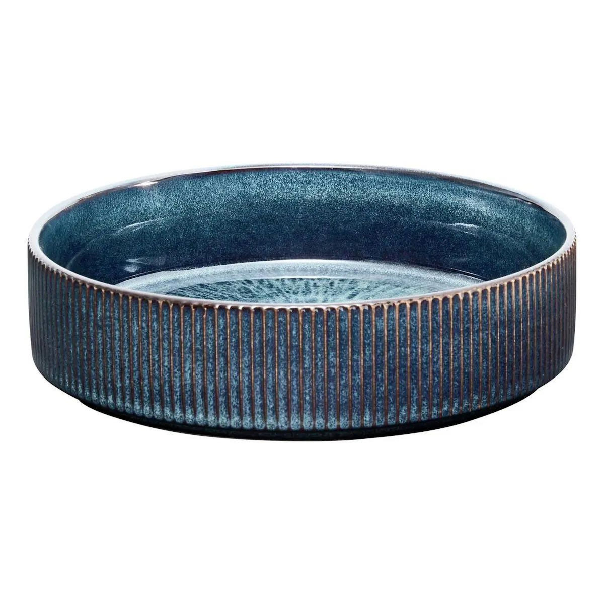 SECRET DE GOURMET Lot de 6 Assiettes Creuses  Eva  18cm Bleu