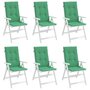 Voir la diapositive 4 : VIDAXL Coussins de chaise de jardin a dossier haut lot de 6 vert tissu