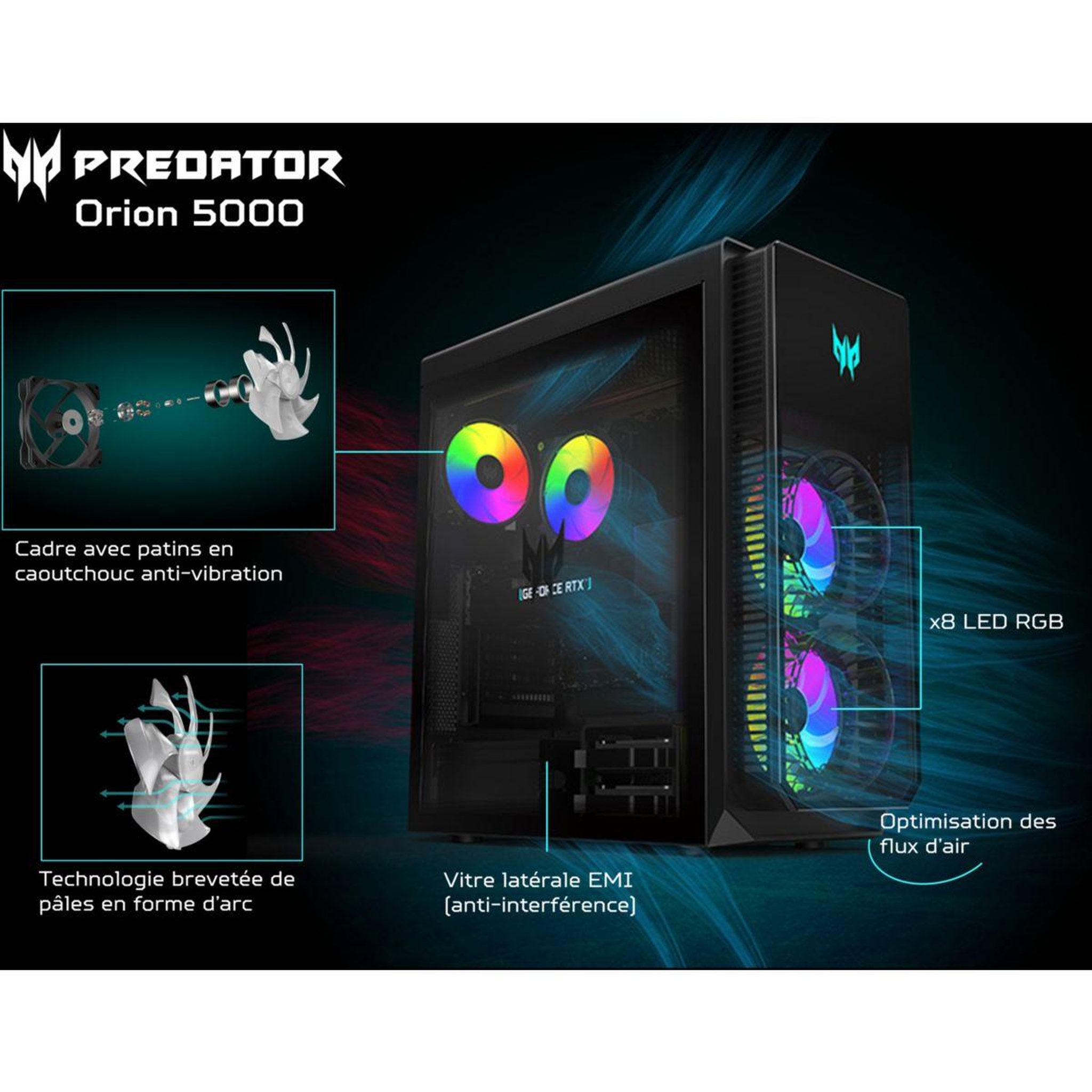 Voir la diapositive 4 : ACER PC Gamer Predator Orion 5000 PO5-655