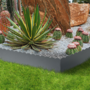 Voir la diapositive 2 : ID MARKET Bordurette de jardin x5 acier gris anthracite vague flexible L. 5 x H. 0.16 M