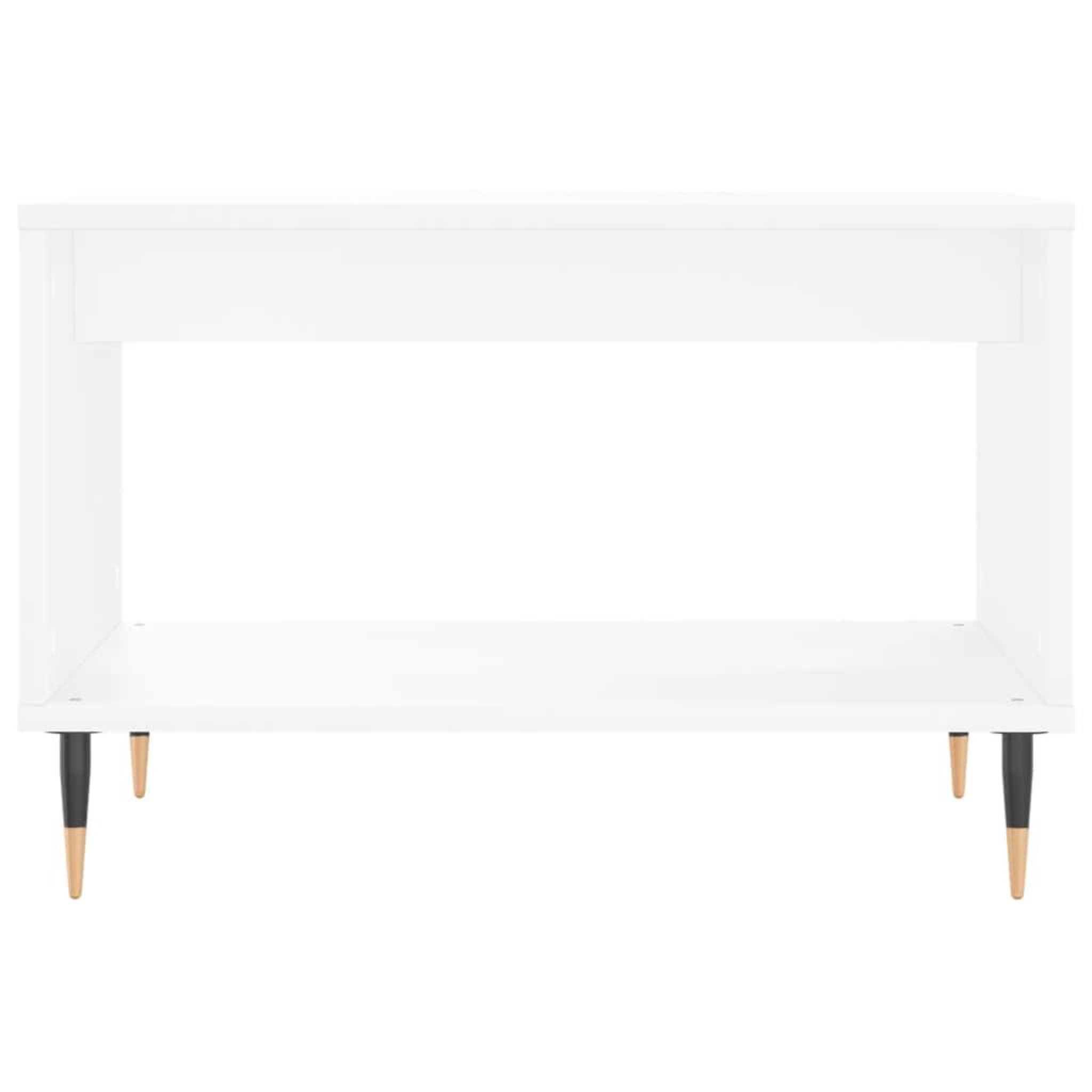 Voir la diapositive 4 : VIDAXL Table basse blanc 60x50x40 cm bois d'ingenierie