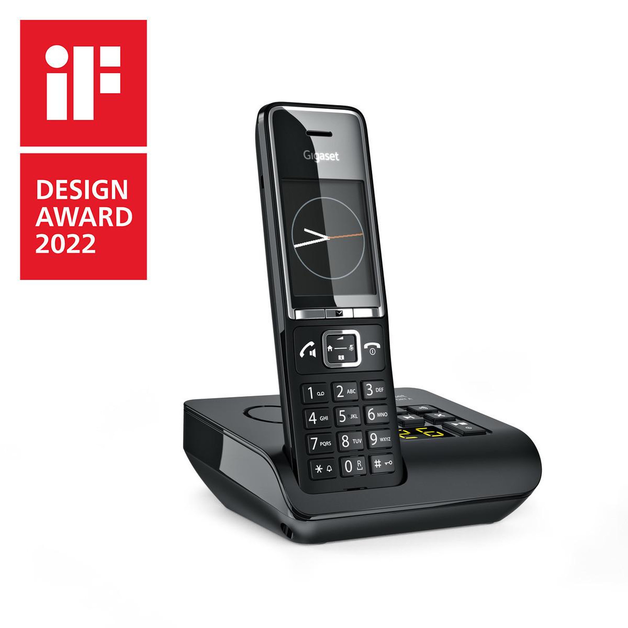 GIGASET Téléphone analogique gigaset gig550amblk dect avec identification de l'appelant noir