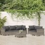 Voir la diapositive 1 : VIDAXL Salon de jardin 6 pcs avec coussins Gris Resine tressee