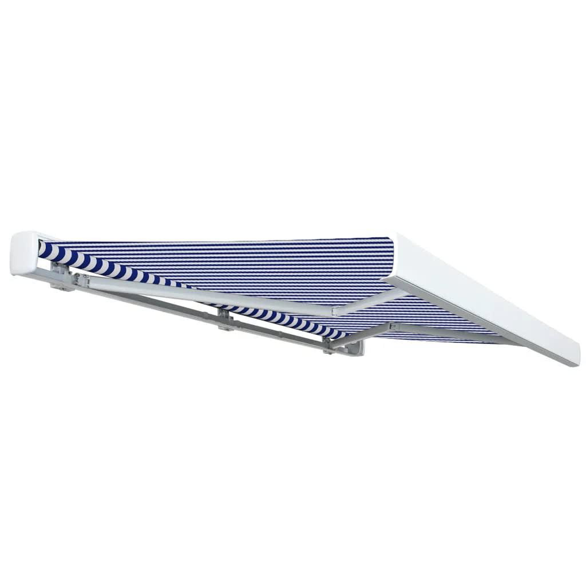 Voir la diapositive 3 : VIDAXL Store a cassette motorise 400x300 cm Bleu et blanc