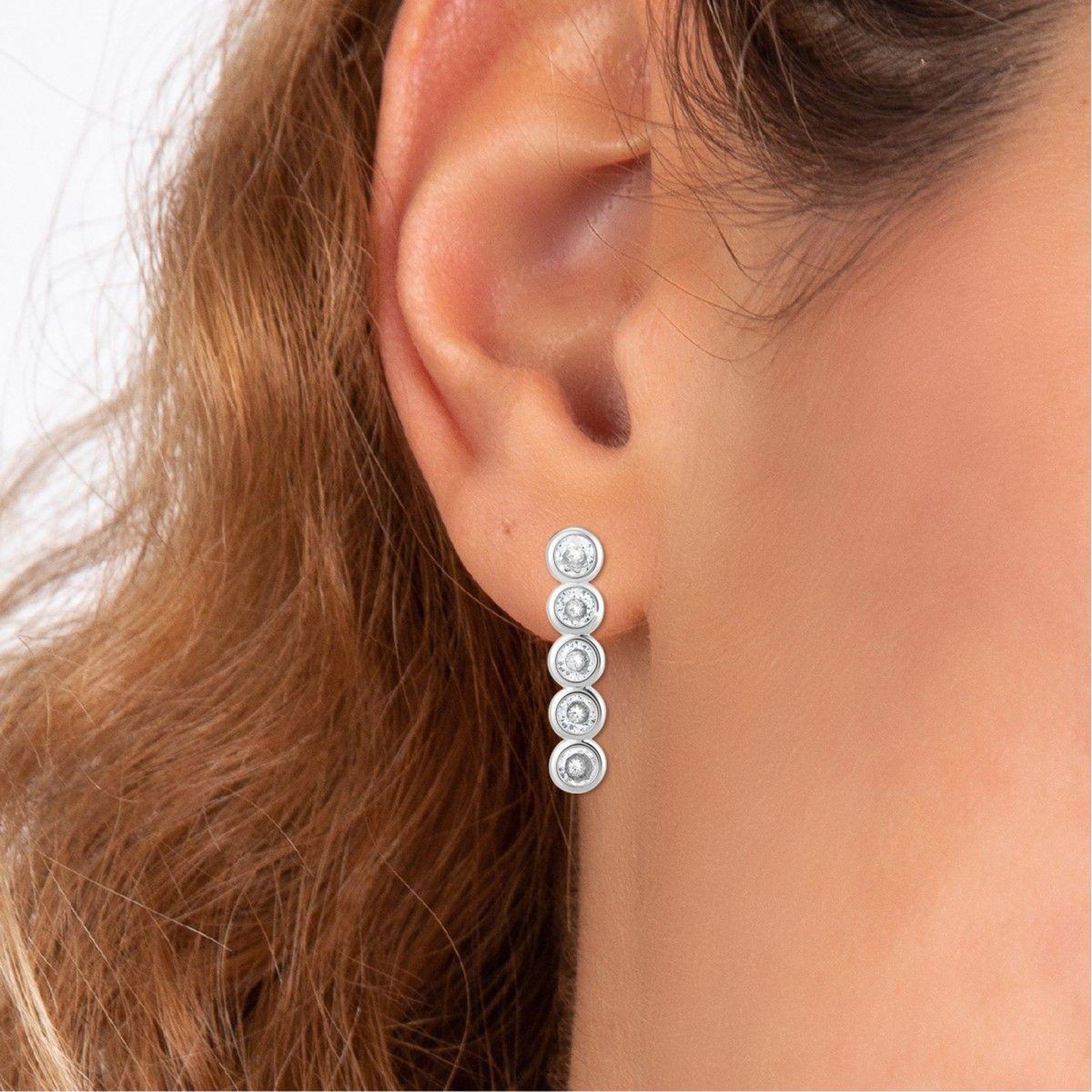 Voir la diapositive 2 : SC CRYSTAL Boucles d'oreilles SC Crystal ornées de Cristaux scintillants