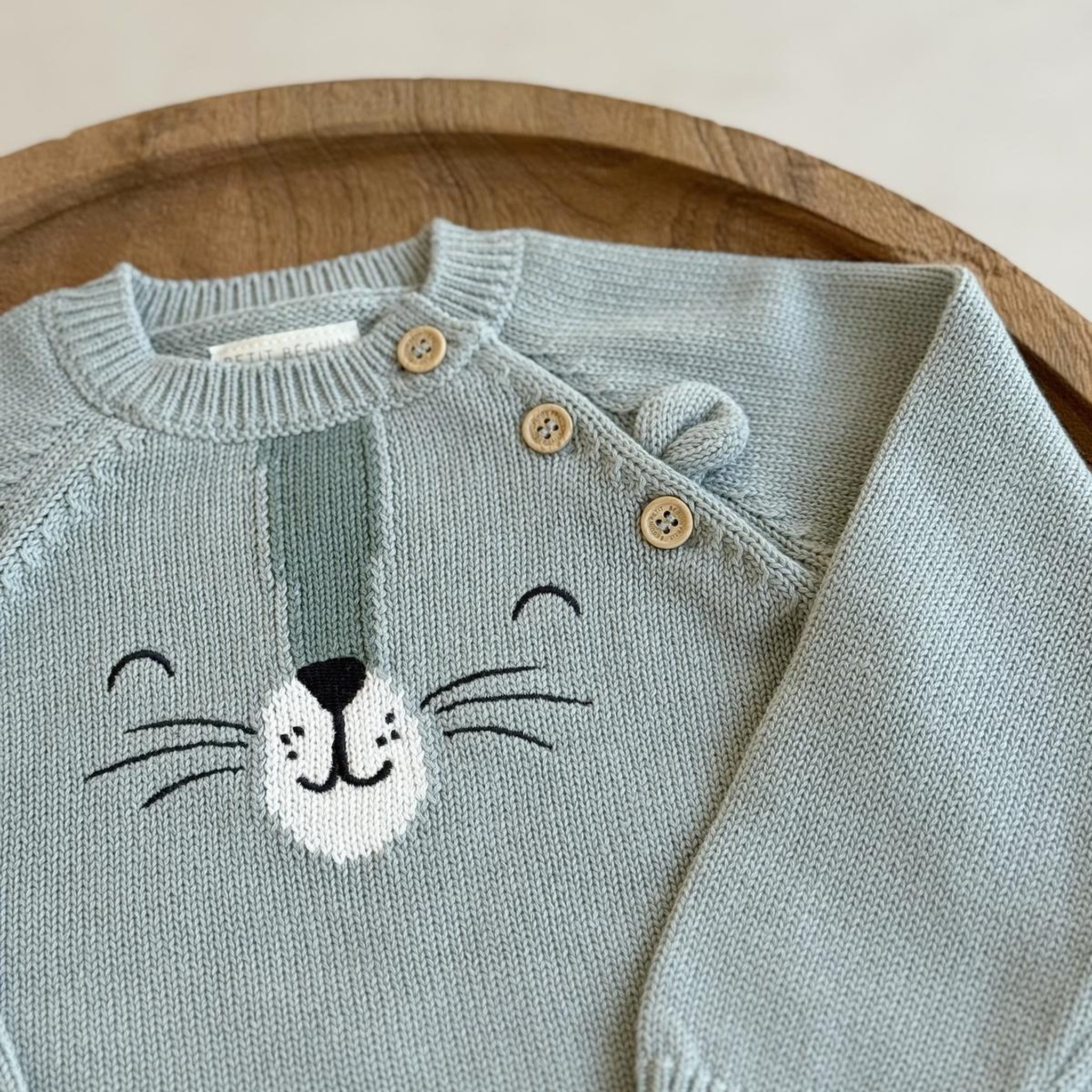 Voir la diapositive 5 : Petit Béguin Pull enfant en tricot Oscar