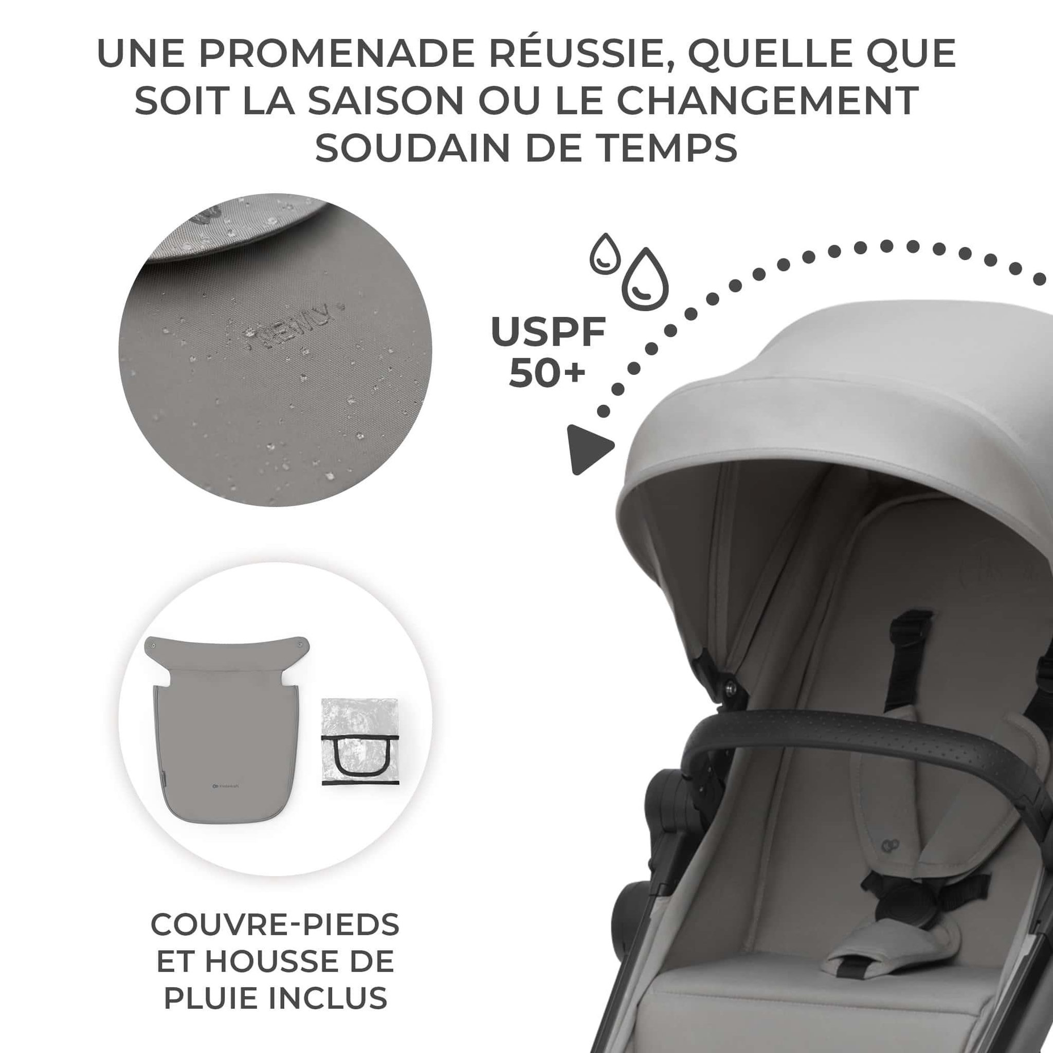 Voir la diapositive 4 : KINDERKRAFT Poussette trio newly pratique et confortable