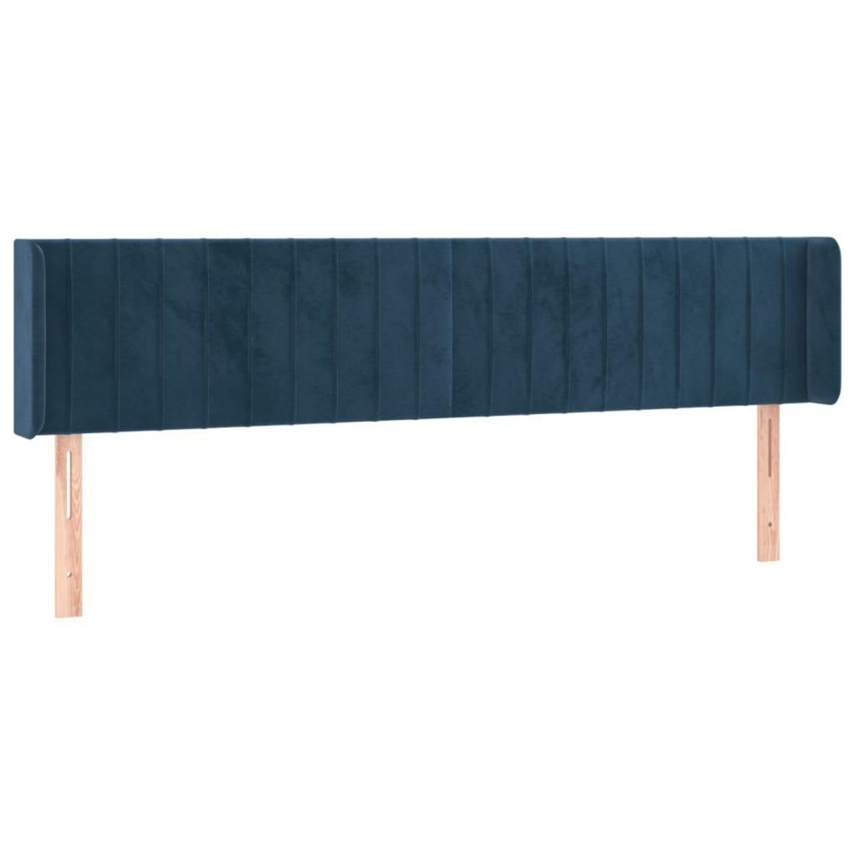 VIDAXL Tete de lit avec oreilles Bleu fonce 203x16x78/88 cm Velours