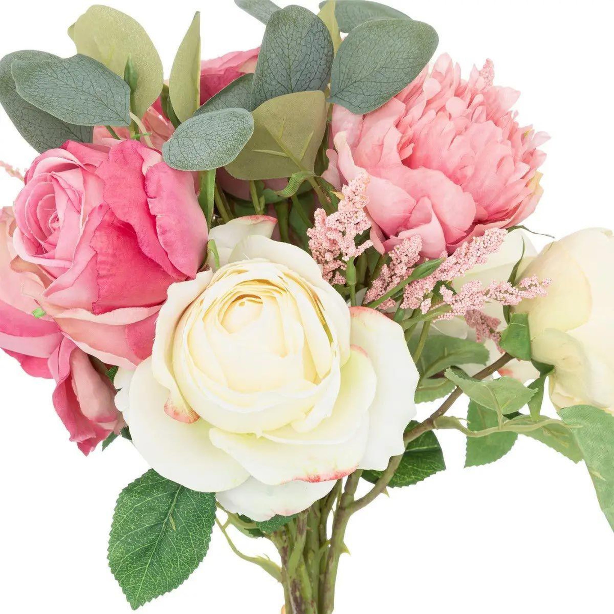 Voir la diapositive 2 : ATMOSPHERA Bouquet de Fleurs Artificielles  Printemps  50cm Multicolore