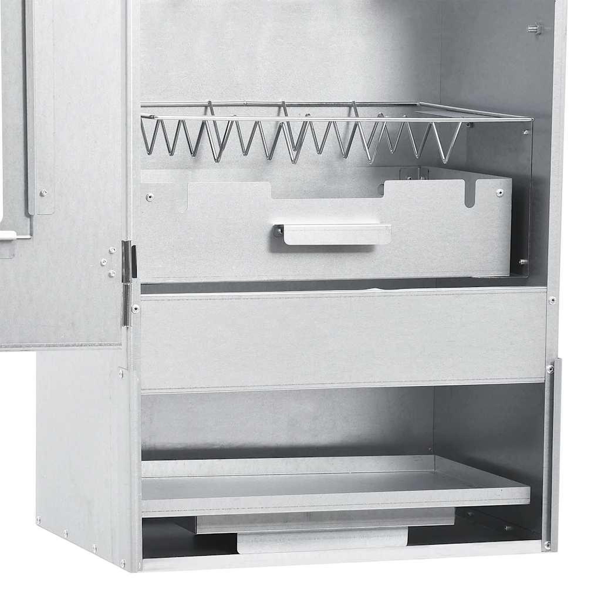 Voir la diapositive 4 : VIDAXL Fumoir a four a barbecue avec table acier galvanise