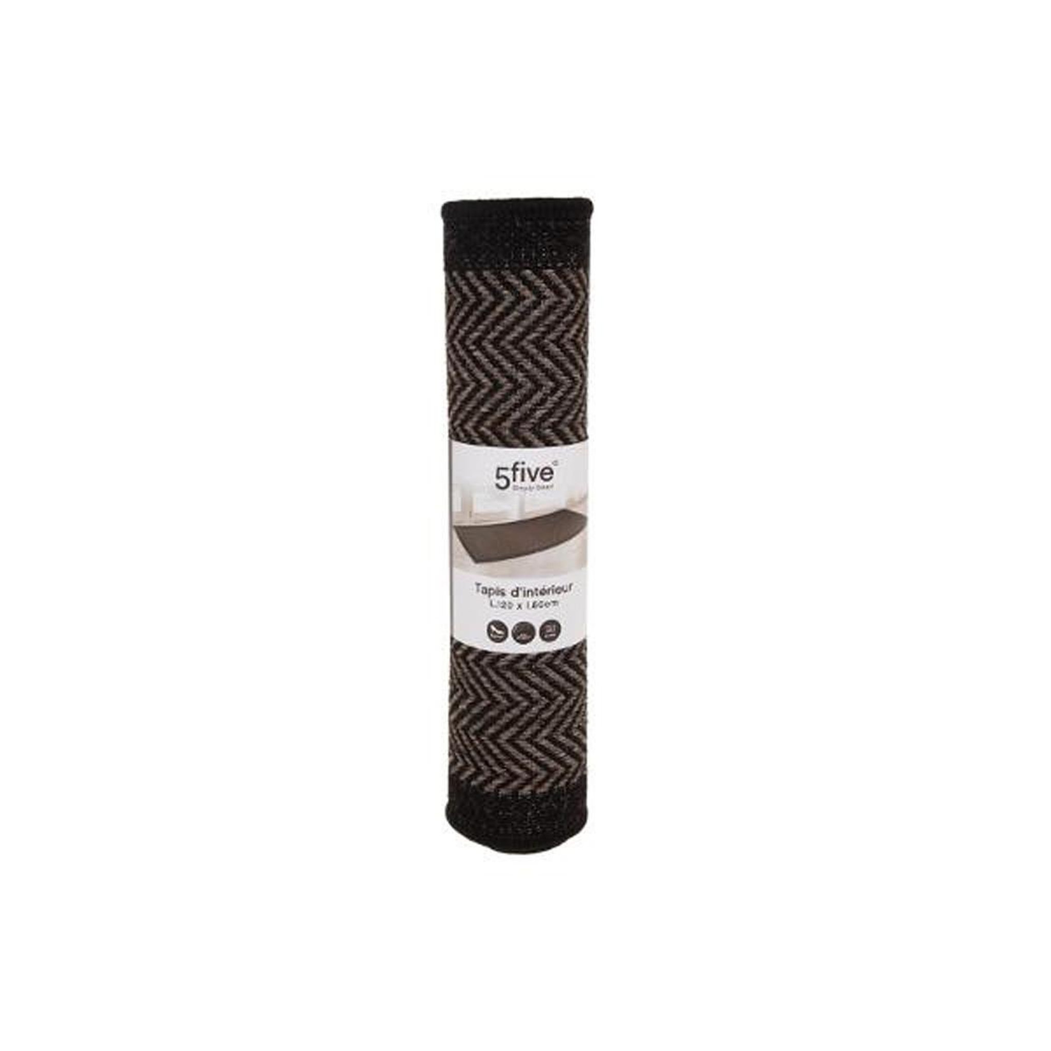 Voir la diapositive 2 : FIVE Tapis de couloir  chevron  50x120cm noir