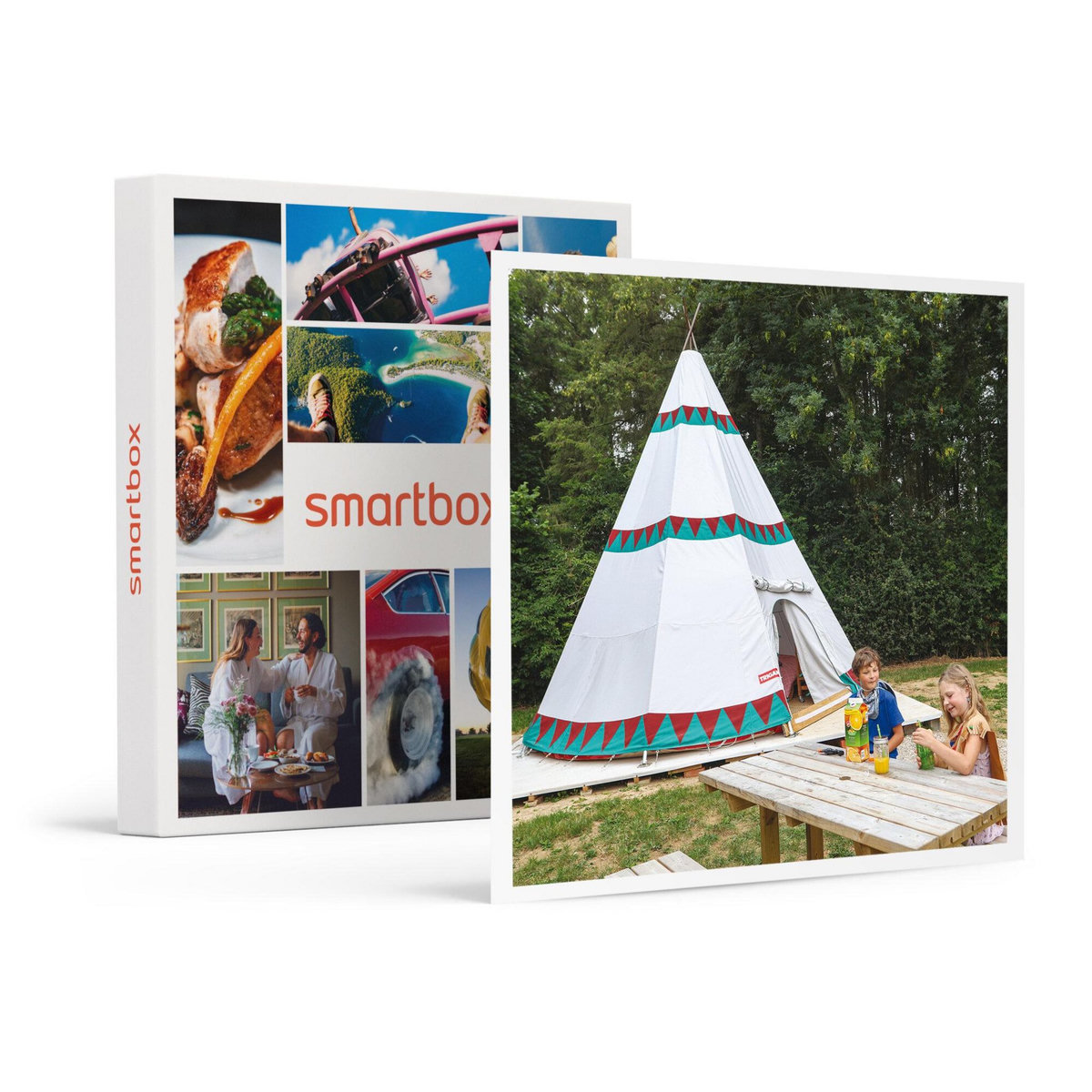 Smartbox Séjour insolite en famille : 2 jours en tipi ou en tente perchée près d'Abbeville - Coffret Cadeau Séjour