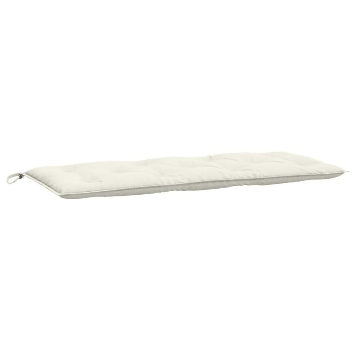VIDAXL Coussins de banc de jardin lot de 2 creme melange tissu