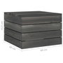 Voir la diapositive 6 : VIDAXL Table palette de jardin Bois de pin massif Gris fonce