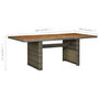 Voir la diapositive 6 : VIDAXL Table de jardin Marron Resine tressee et bois d'acacia massif