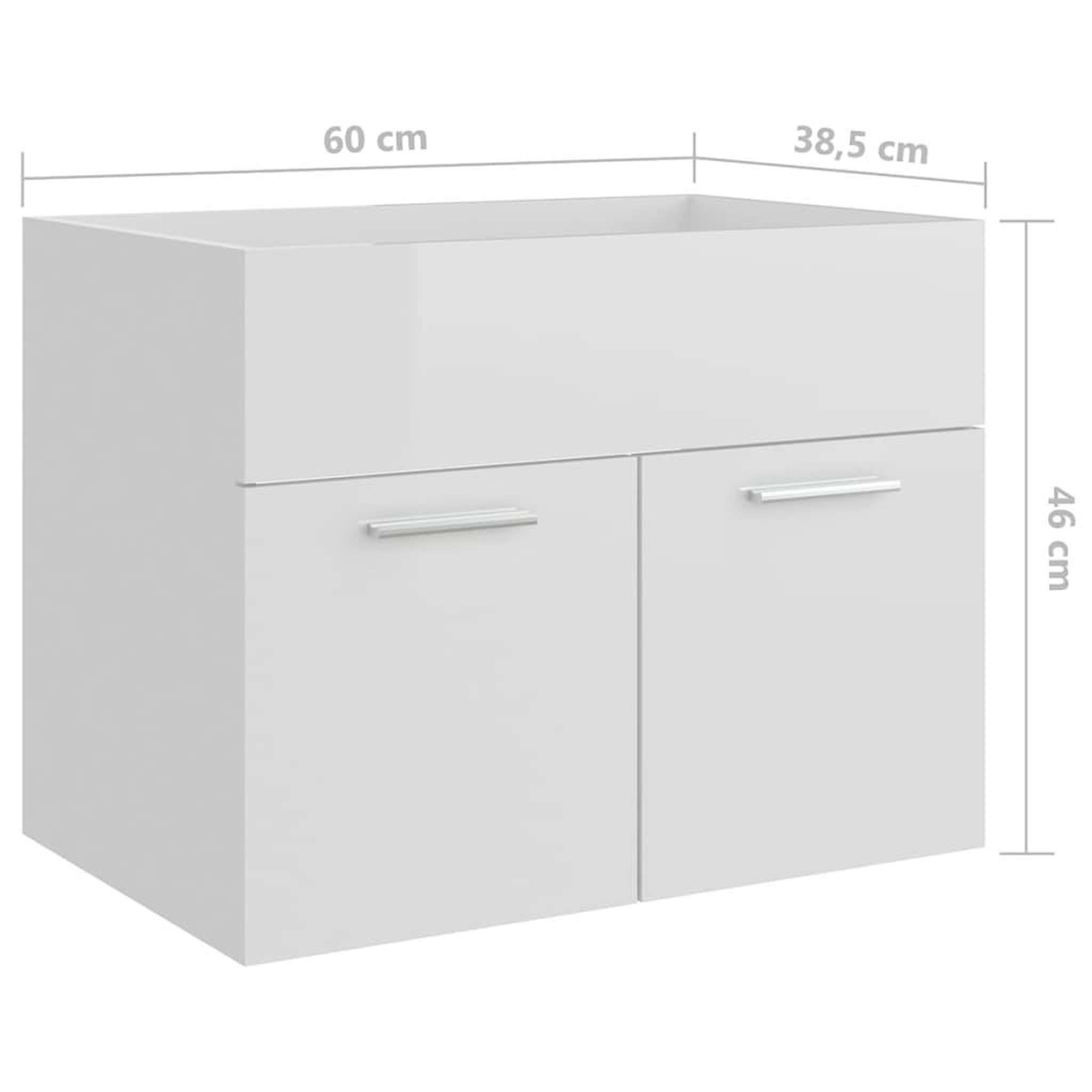 Voir la diapositive 6 : VIDAXL Ensemble de meubles de salle de bain Blanc brillant Agglomere
