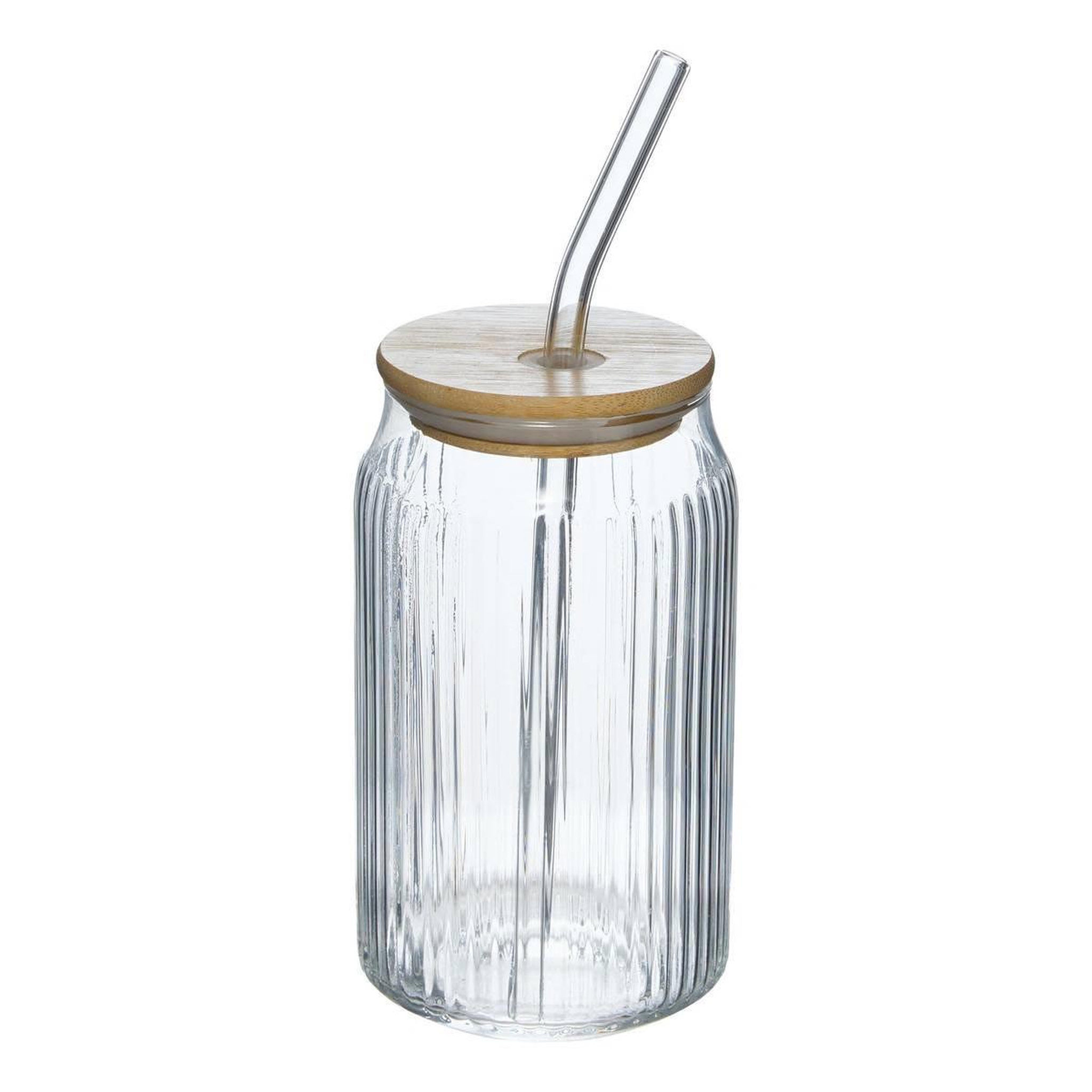 SECRET DE GOURMET Verre cannette avec paille  line  50cl transparent