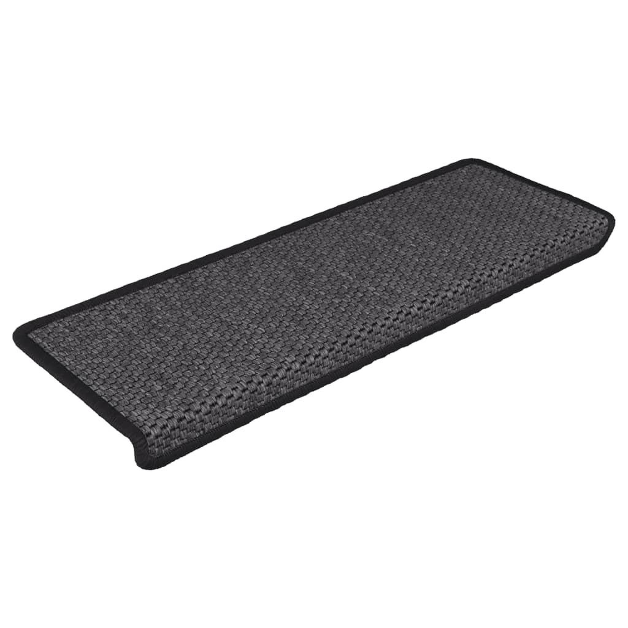 Voir la diapositive 3 : VIDAXL Tapis d'escalier autocollants 15 pcs 65x21x4 cm Anthracite